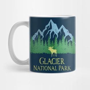 Glacier National Park Montana Mountain Trees Moose Mug